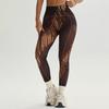 Leggings Estampados Huecos de Cintura Alta Pantalones de Yoga Nuevos para Mujer Levantamiento de Glúteos Melocotón Pantalones de Yoga Fitness Pantalones de Exterior