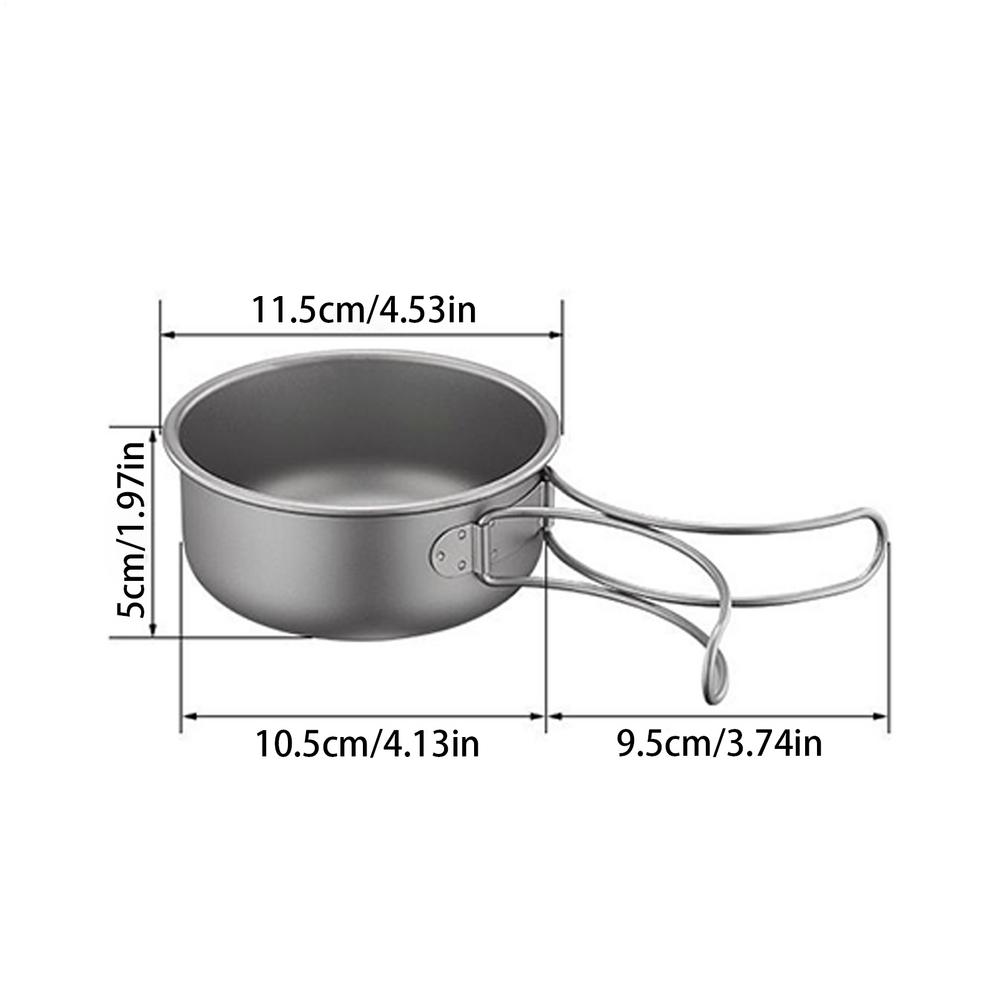 Backpacking Pan Non Stick Skillet With Foldable Handle Backpacking Pan Camp Cookware Pot For Outdoor Hiking Hunting Travel Road