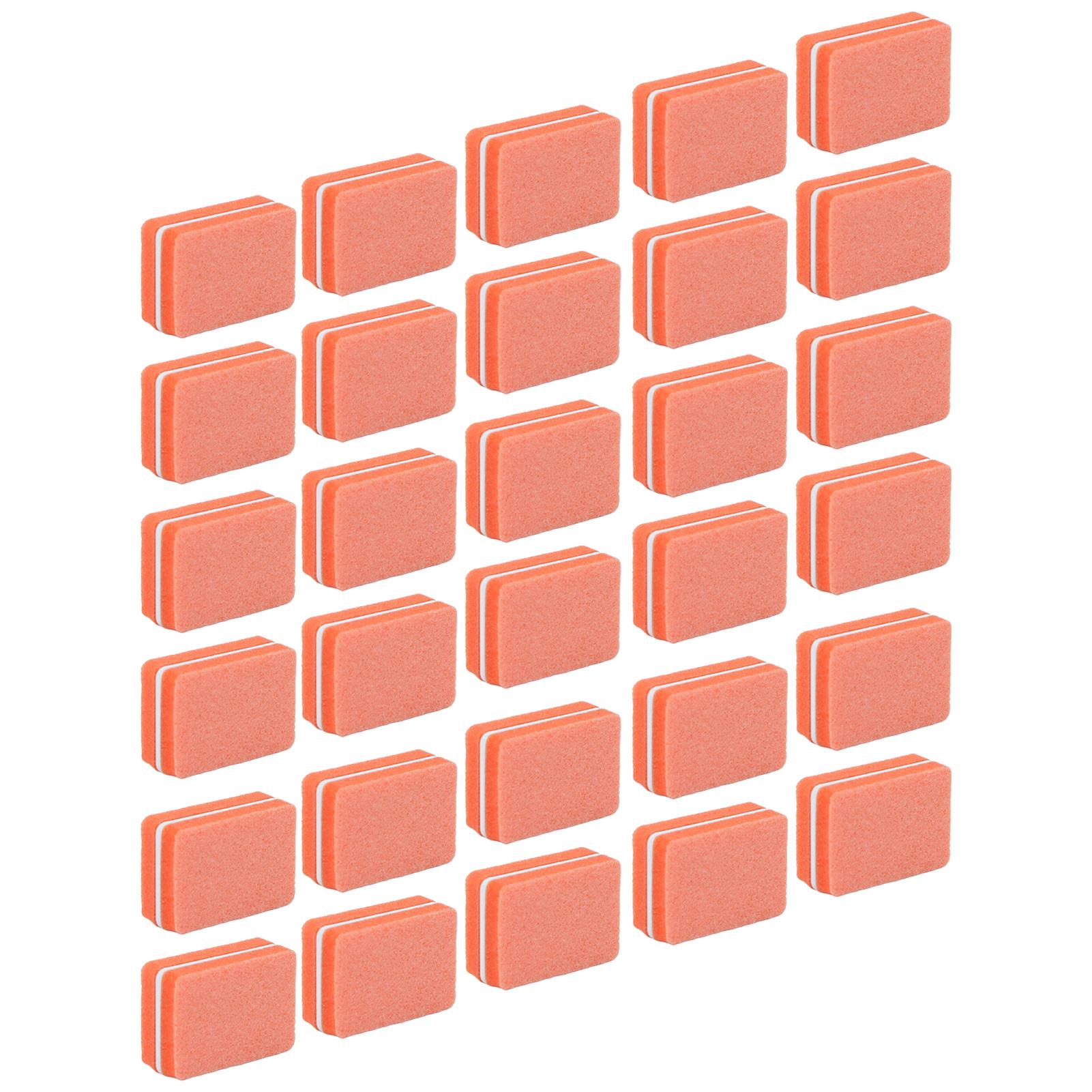 

30 шт. Мини-пила для ногтей, профессиональный портативный домашний салонный шлифовальный блок для полировки ногтей, маникюр оранжевый