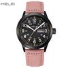 New HELEI Herey Men's Watch Leather Waterproof Luminous Watch Quartz Watch Calendar Week Display