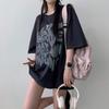 The Pink OverfiT LeTTering PrinT T shirT