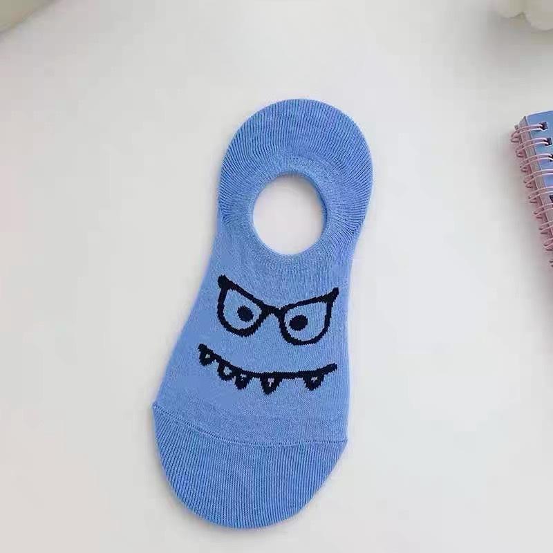 Female Spring and Summer Thin Cartoon Cute Invisible Shallow Mouth Breathable Anti Off with The Boat Socks