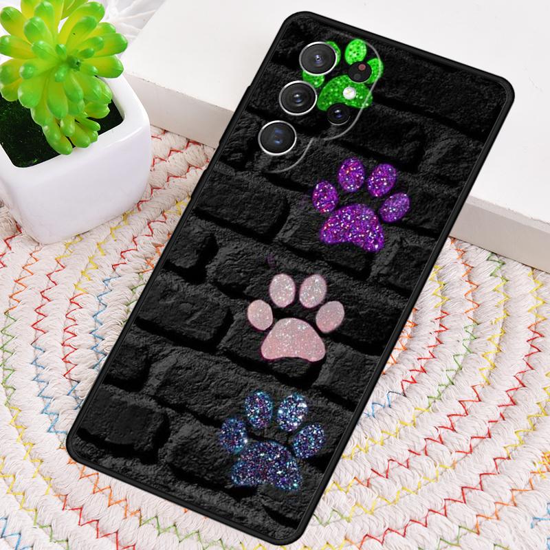 cat Dog paw design Phone Case for Samsung Galaxy note 10 pro S26 Ultra S23 S24 FE S25 S21 S22 PLUS shockproof Cove