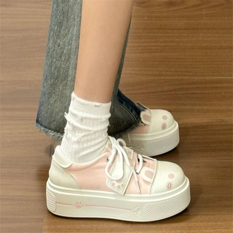 

Мягкий милый круглый дом милые мягкие холщовые туфли для девочек женские 2025 весна новые удобные кроссовки с круглым носком женские 40 розовый