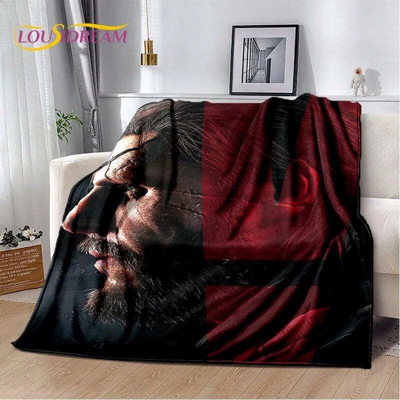 3D Game Metal Gear Solid Cartoon HD Gamer Blanket,Soft Throw Blanket for Home Bedroom Bed Sofa Picnic Travel Cover Blanket Kids