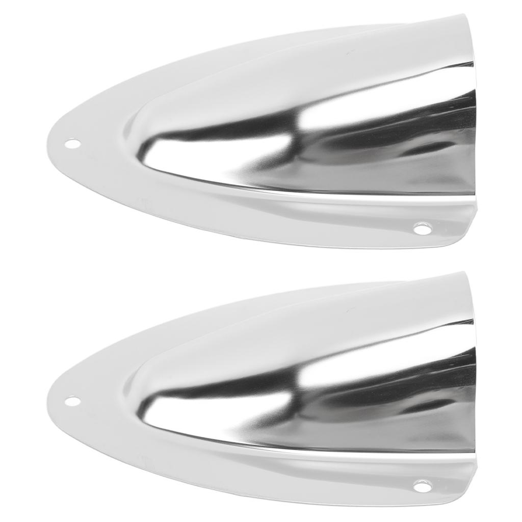 1 Pair Stainless Steel Clam Shell Vent Polished Marine Wire Cable Vent Cover for Yacht Boats Fishing Boats 100mm 3.93in