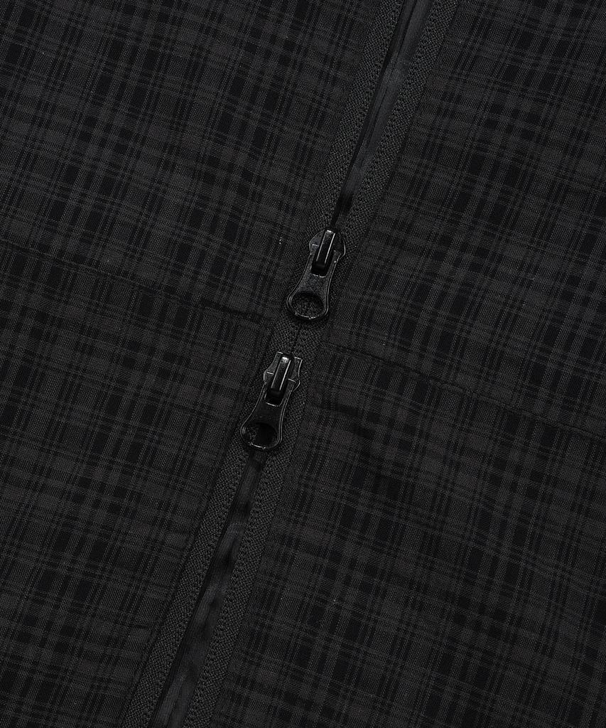 Kiimuir Check Hooded Windbreaker_Black