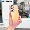 KEYSION Fashion Laser Gradient Colorful Phone Case for Samsung A53 5G A52S 5G TPU+PC Shockproof Back Cover for Galaxy A13 4G 5G
