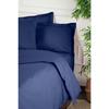 Parure de lit - 1 housse de couette 220 x 240 cm + 2 taies d'oreiller 60 x 60 cm - 100% coton renforcé - Bleu