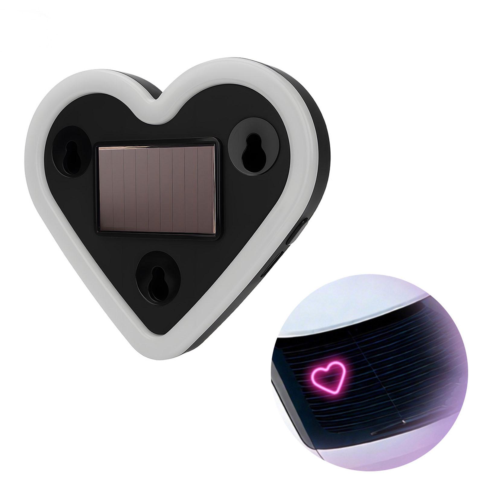 

Solar-powered Heart-shaped LED Ambient Light For Car Interior Decoration, Heart-shaped Neon Decorative Light. One Size