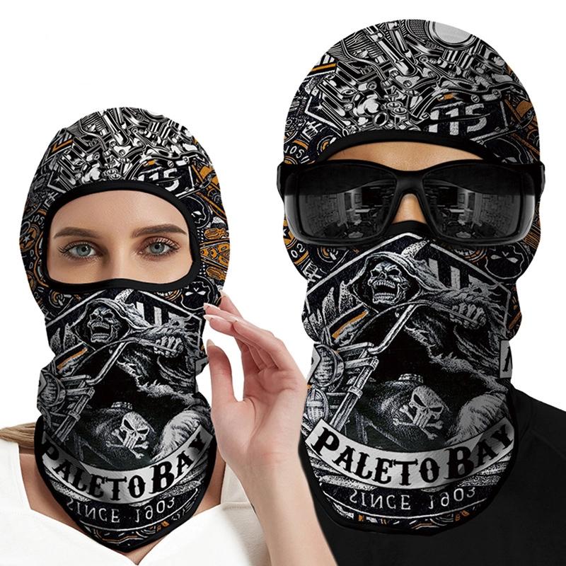 Summer Sunscreen Headgear For Men And Women Outdoor Motorcycle Riding Helmet Lining Headgear Fishing Funny Face Gini Face Mask