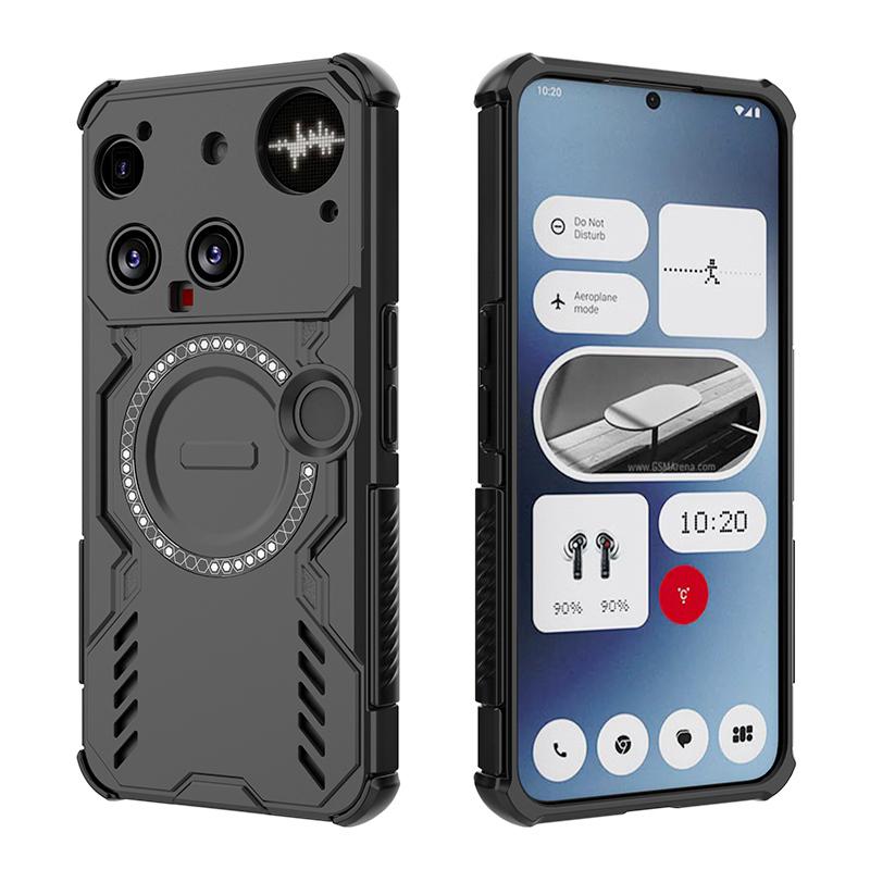 KEYSION Custodia Dissipazione Calore Forata per Nothing Phone 3 Silicone+PC Raffreddamento Magnetico Antiurto Copertura per Telefono per Nothing Phone 3