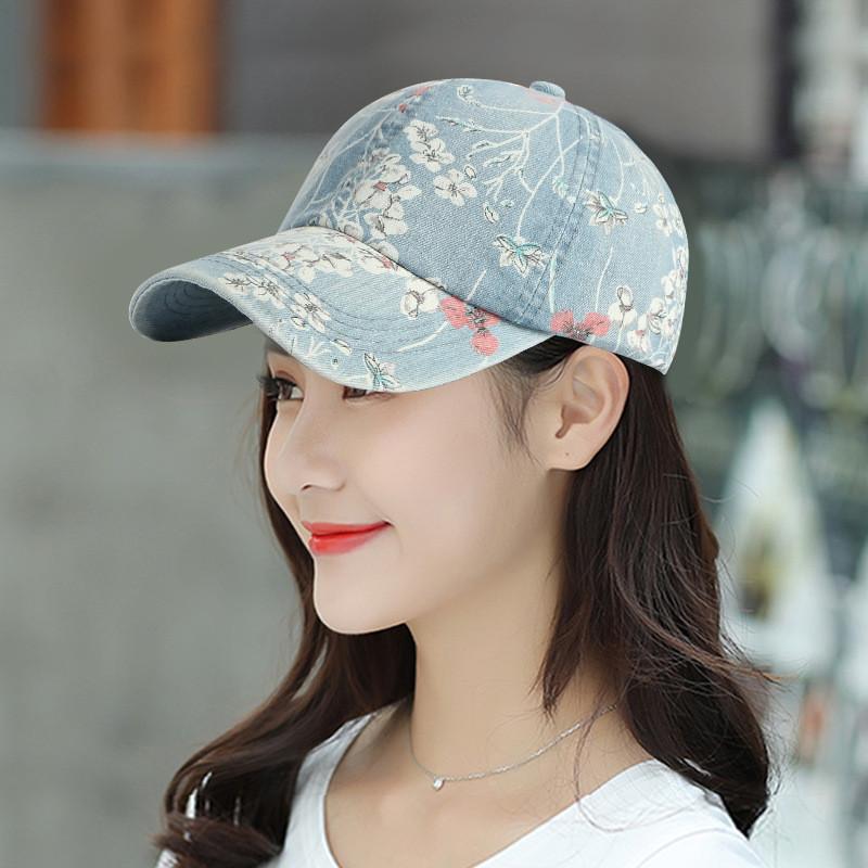 Ethnic Style Denim Baseball Cap With Sun Protection For Outdoor Activities