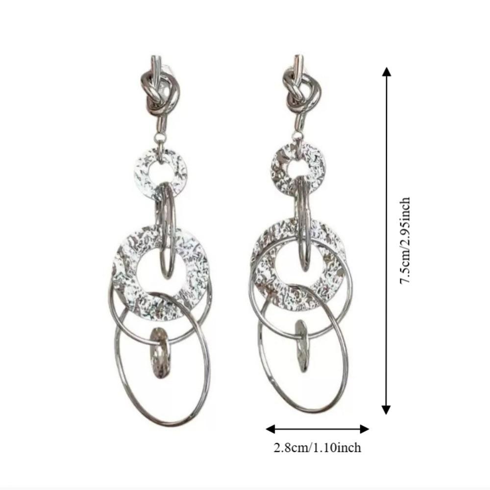 Multi-layers Pendant Earrings Long Chain Dangle Earrings Creative Ear Accessories  Date Night