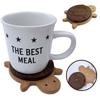 Massivholz Isoliermatte Holz Schildkrötenform Hitzebeständige Matte Tee Kaffee Tasse Kessel Isolieruntersetzer Heim Büro Zubehör