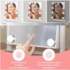 Lighted Vanity Mirror for Desk or Dorm Dimmable 9 LED Bulbs Makeup Mirror with 3 Color Lights Touch Sensor USB Powered Portable