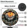 25x25cm Wooden Wall Clock with a Sublimated Print for Full-Color Graphics