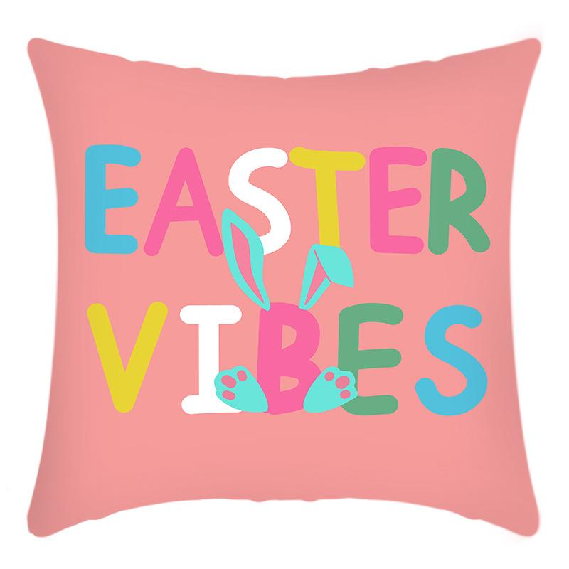 

New Easter Short Plush Car Pillow Sofa Bay Window Backrest Cover, New Festival Pillow New Pillowcase 45*45cm