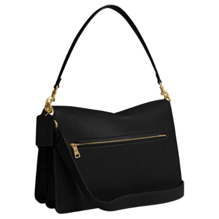 Coach Chain Tabby 35 Leather Shoulder Bag Large Women shoulder bag Black Gold CY921-B4BK