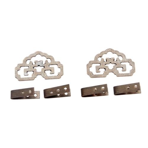 

DRELD 2Pcs Brass Decorative Frame Hanging Picture Oil Painting Mirror Frame Hooks Hangers With Screws Chinese Furniture Hardware