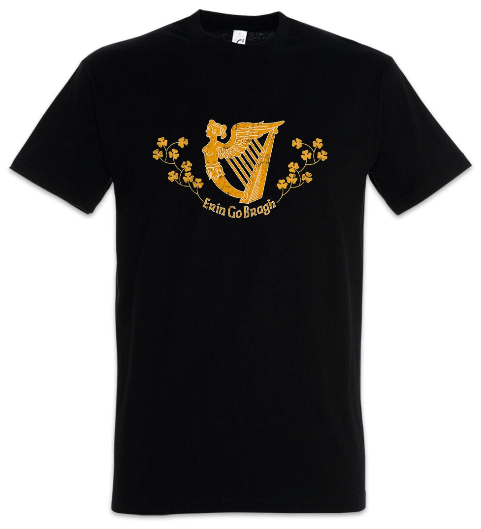 Erin Go Bragh Mens T-Shirt Mens Womens Tees Top Ireland Banner Flag Harp Ireland Flag Braugh XL