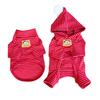 Pet Autumn and Winter Jumpsuit Striped Base Shirt Cat Warm Hooded Home Pajamas Puppy Clothes for Small Dogs