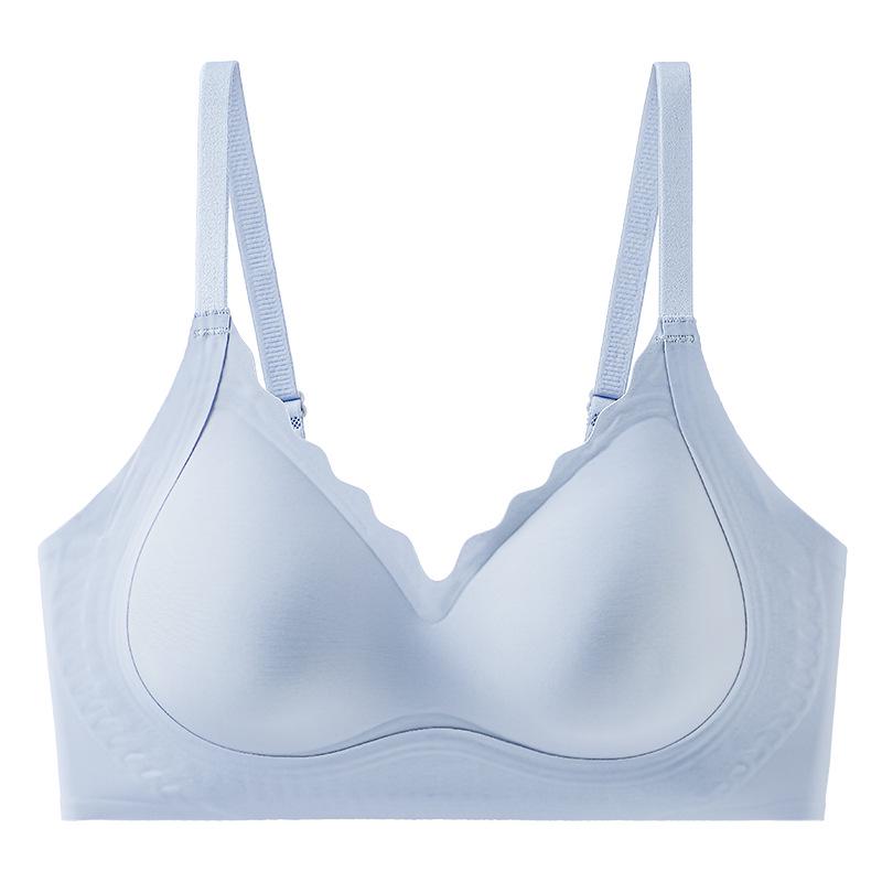 Seamless Jelly Lift Bra for Women: Fixed Cups, Small Chest Support, Gathered, Anti-Sag, Wire-Free.
