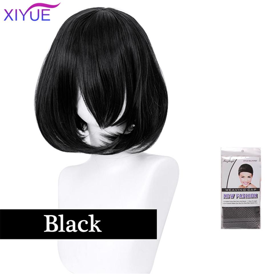 Perucă sintetică zilnică cu val mediu violet Umbre pentru femei negre albe Cosplay din fibre naturale păr fals rezistent la căldură peruci ondulate