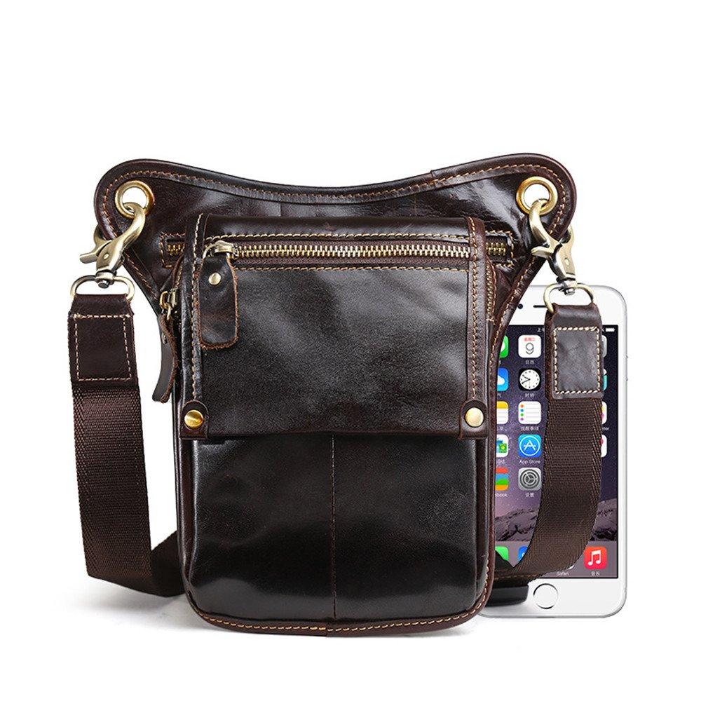Meigardass Leg Genuine Multifunctional Waist Pouch for Thigh Hip Shoulder Outdoor Abrasion Resistant Men's Bag, Leather, Motorcycles, Bag, Bag, Bag,