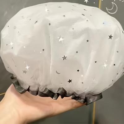 1PC Thickened Double-layer Dust Shower Cap, Household Makeup Kitchen Dust Cap