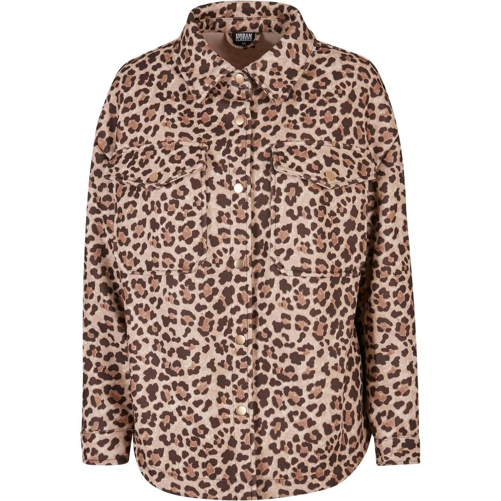 Urban Classics Womens/Ladies Leopard Print Overshirt