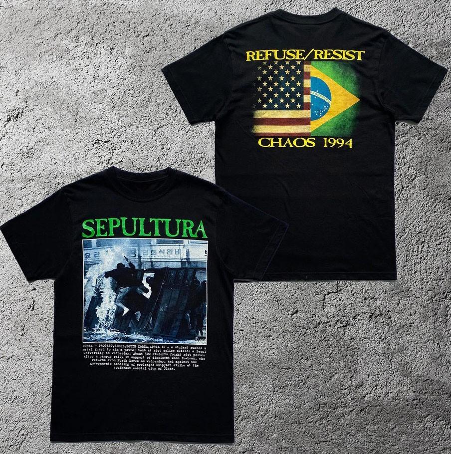 Rare Sepultura Band Refuse Chaos 1994 T-shirt All Size S to 5XL UR775 S