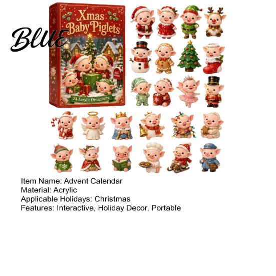 Christmas Countdown Activity with Birthday 2026 24 Advent Calendar Set Pig Day Box Gifts