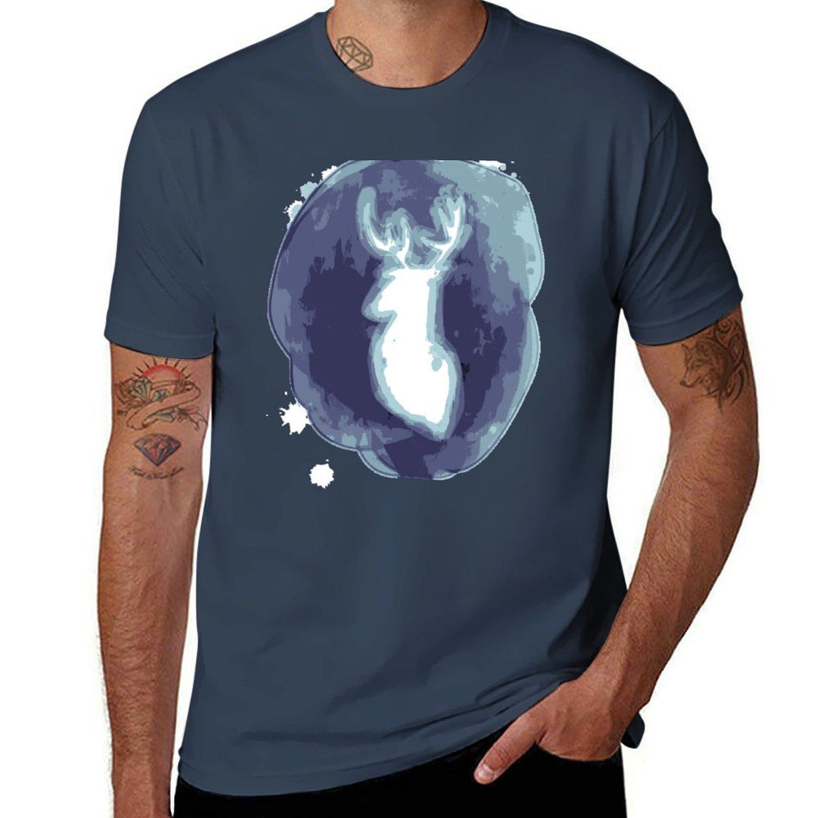 Expecto Patronum Minimalist Deer Patronus Art By Eyesasdaggers Tshirt Plus Size Loose Fit Tshirt S