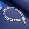925  Silver 6MM Chain Bracelets For Women Men Fashion Simple Geometric Hollow Lobster Clasp Bracelet Engagement Jewelry
