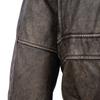 Maplesteed Super G1 Flight Jacket Men Gray Leather Jacket Vintage Quilted Natural Cowhide Fur