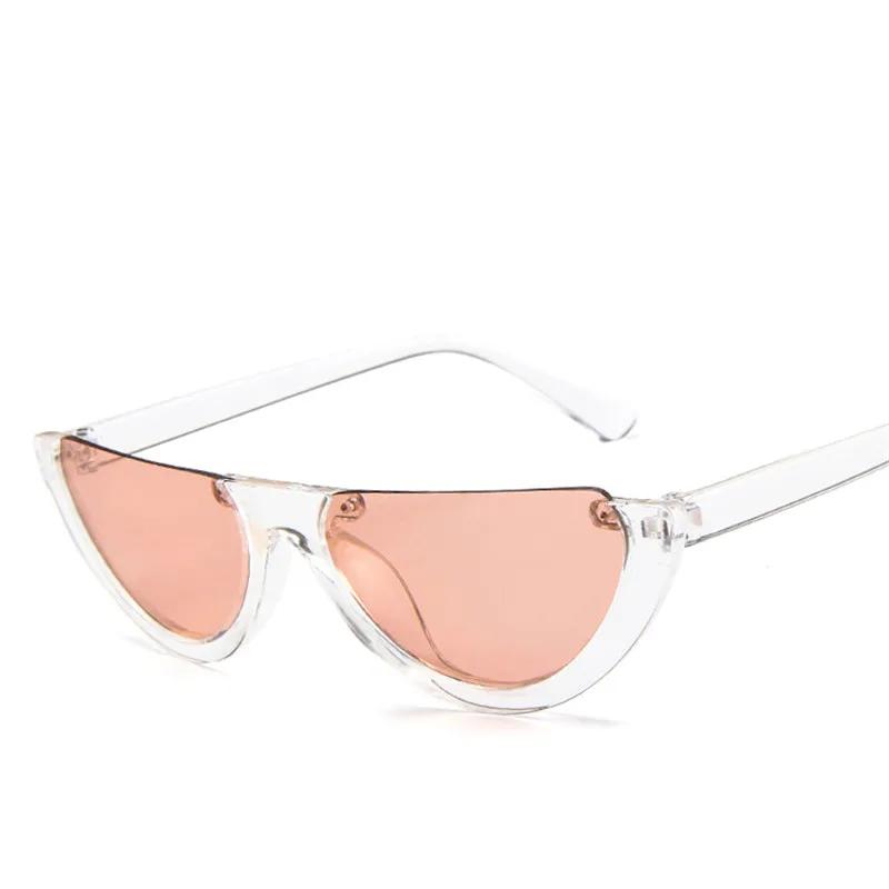 Colorful Half-Frame Sunglasses for Men Women Retro Trendy Street Style Personalized Lenses Lightweight Fashion Unisex Design