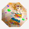 1pc Vivid Girl Outdoor Umbrella - Automatic Opening/Closing, Portable Tri-Fold Design with 8 Iron Ribs - Perfect Gift for Fans, Travelers, Daily Use,