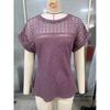 2026 Spring/Summer New Round Neck Lace Trim Loose Short Sleeve T-Shirt for Women