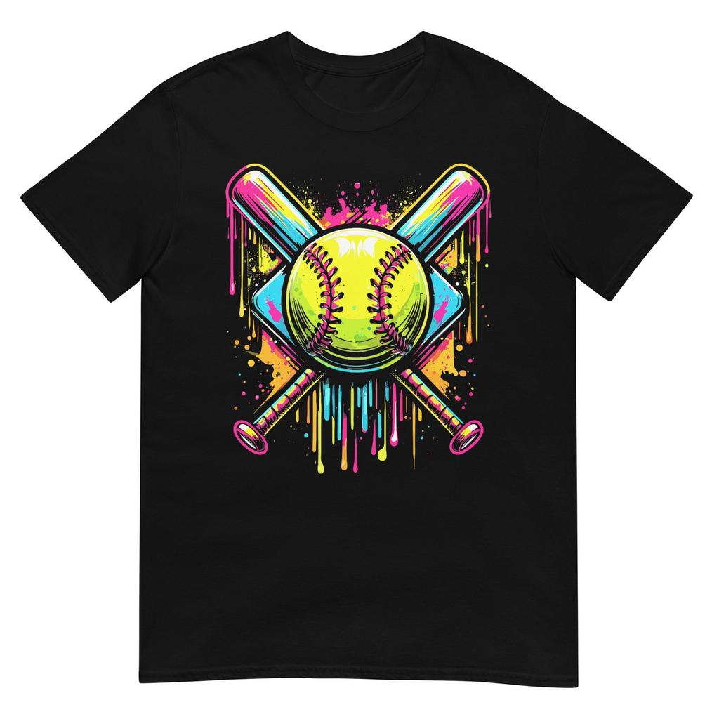 Softball Girl Ice Cream Softball Drip TShirt