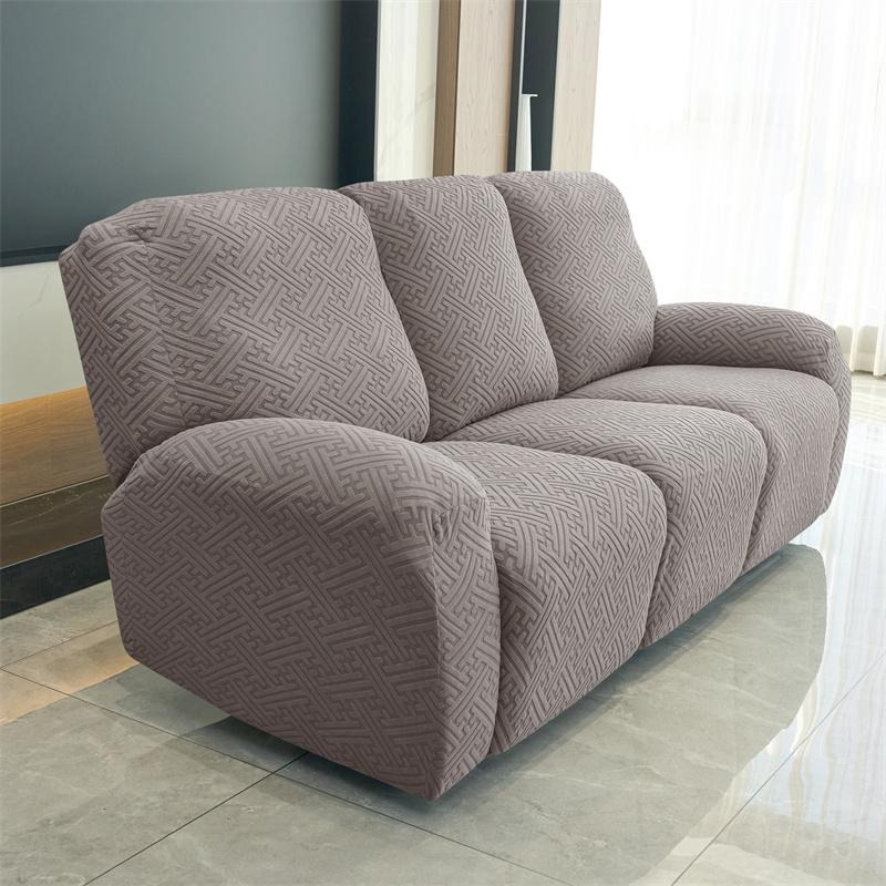 3 Seater Recliner Sofa Cover Jacquard Stretch Reclining Chair Covers Relax Armchair Slipcover for Living Room funda de sillón