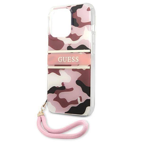 Guess Guhcp13Xkcabpi Iphone 13 Pro Max6,7 Różowy/Pink Hardcase Camo Strap Collection