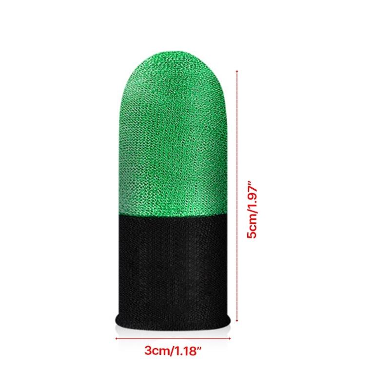 1 Pair Luminous Finger Cover Finger Sleeves Anti Slip Finger Gloves for Mobile Games Thumb Fingertip Covers