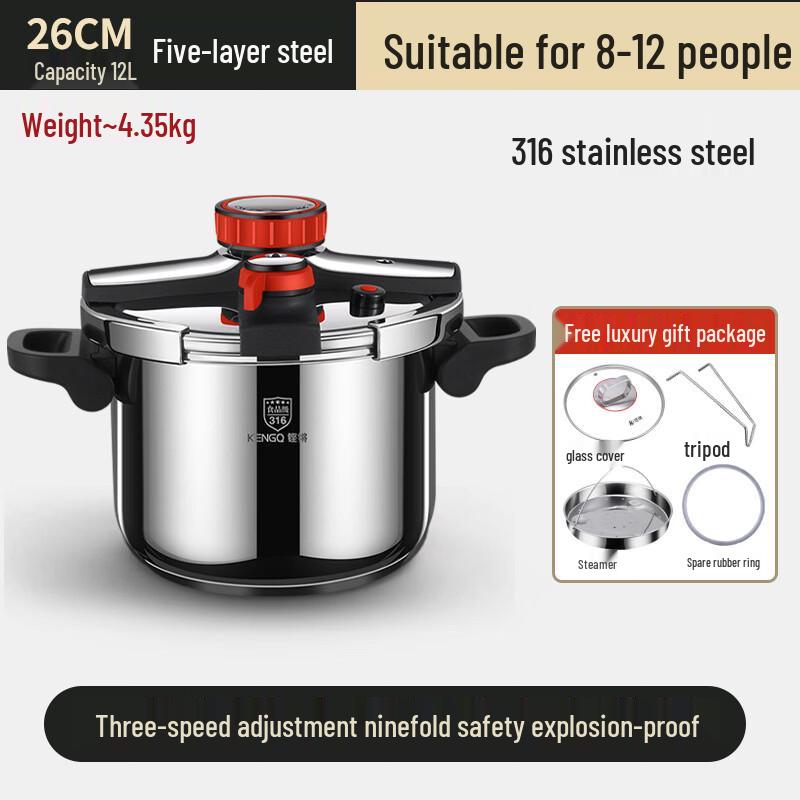 

OLOEY Upgraded 316 Stainless Steel Pressure Cooker