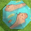 1pc Capybara Orange Pattern Umbrella Design Automatic Opening and Closing Umbrella, High-quality Travel Umbrella,  c1128005