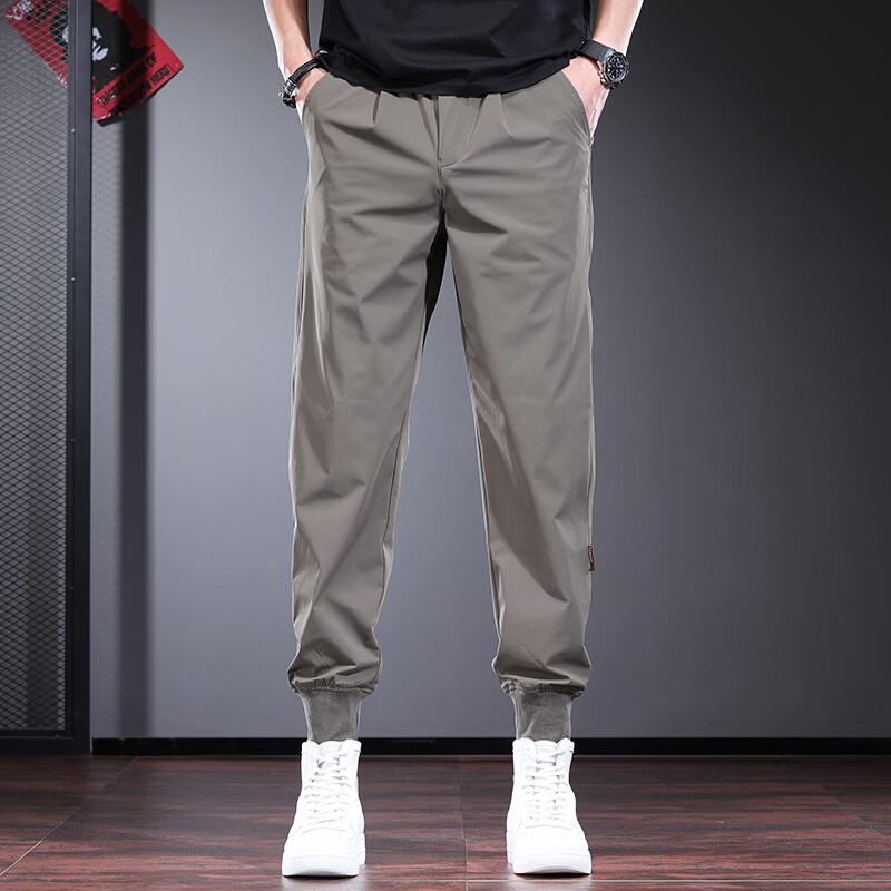 Jie Leinuo Herren Ice Silk Freizeit Jogginghose