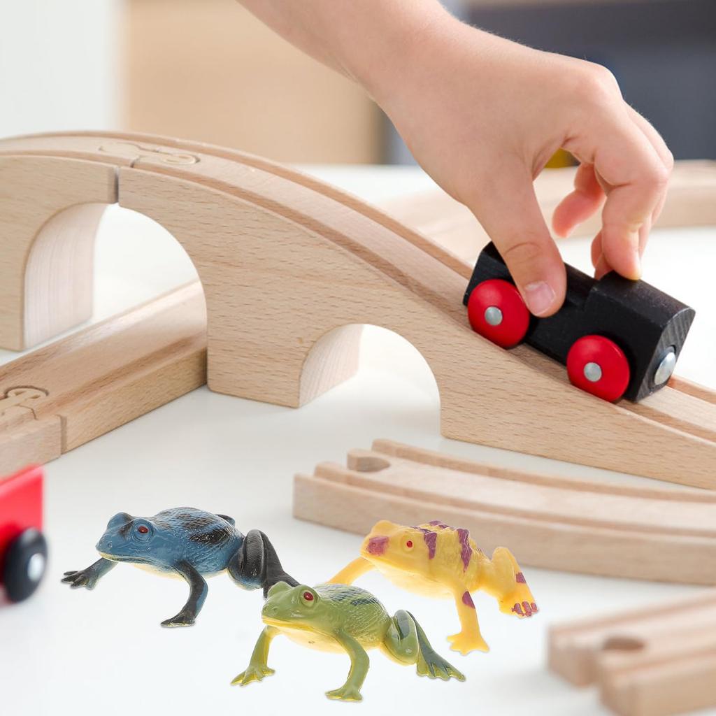 STOBOK Reptile Figurines, Frog Models, Living Frog Figurines, Plastic Reptile Frog Models, Miniature Animal Figures, Scenery, Gift, Set of 12