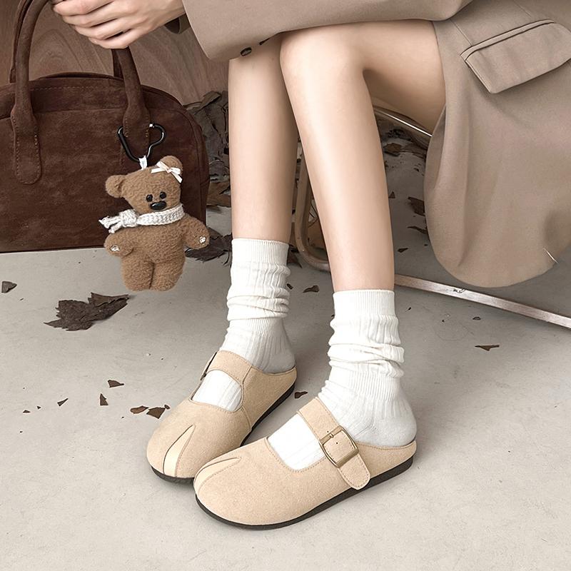 Shoes Woman  Slippers Casual Pantofle Cover Toe Luxury Rubber New Flat Retro Spring Fashion Slides Round Flat Shoes Female