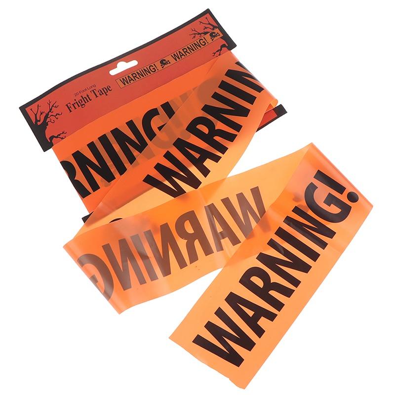 6Mx8CM Halloween Decor Warning Tape Signs Halloween Props Danger Warning Line New Isolation Belt Decoration Halloween Courtyard Home Garden Supplies
