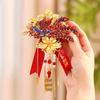 Premium Dragon and Phoenix Wedding Corsage Set for Bride and Groom - Elegant Boutonniere Pins